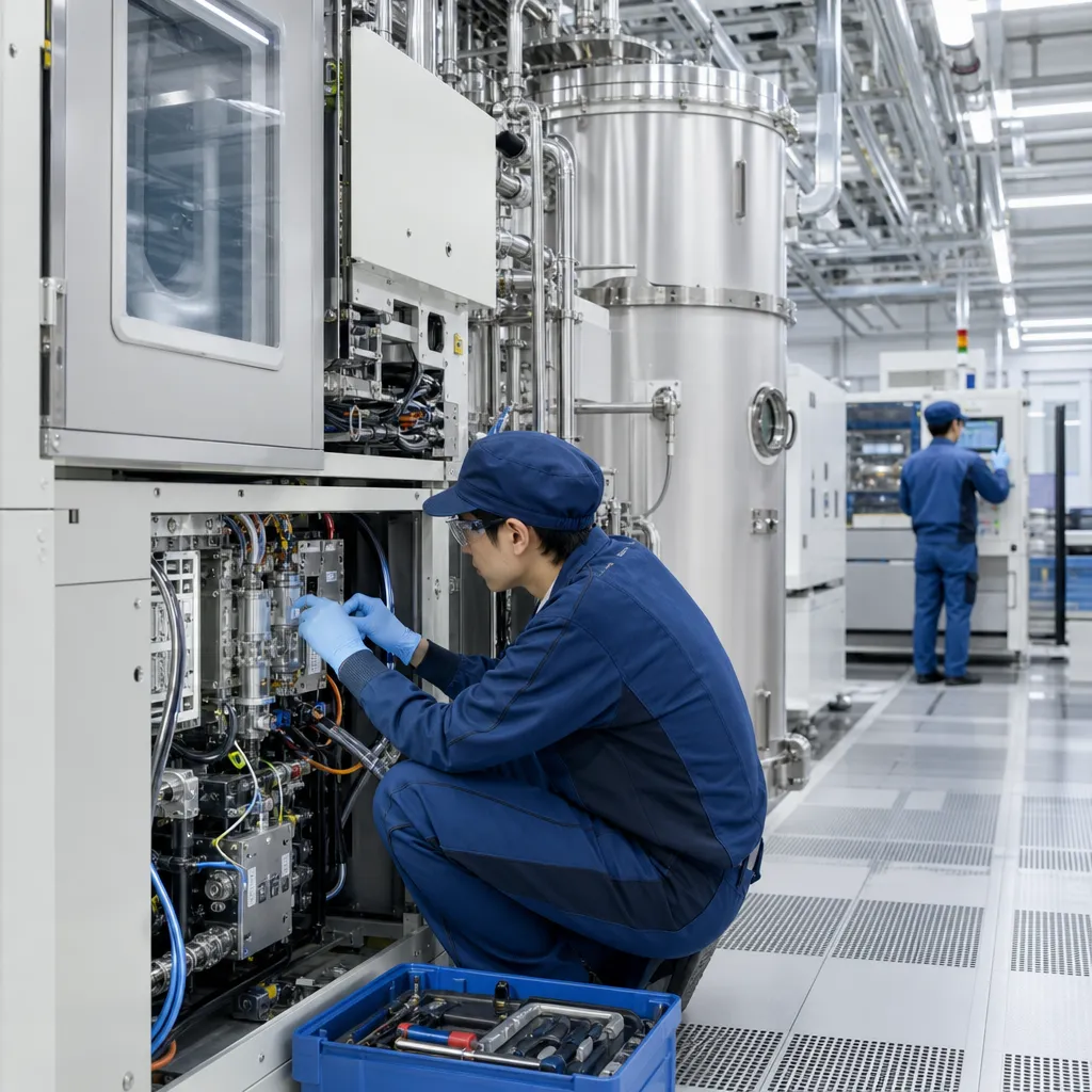 東広島市の半導体工場勤務、異常表示と機械メンテナンス